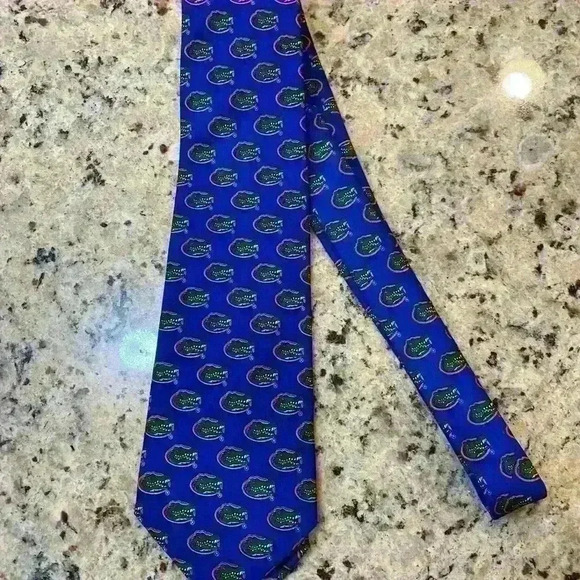 Mens Florida State Gators Blue Logo Tie Classic Length - Picture 1 of 4